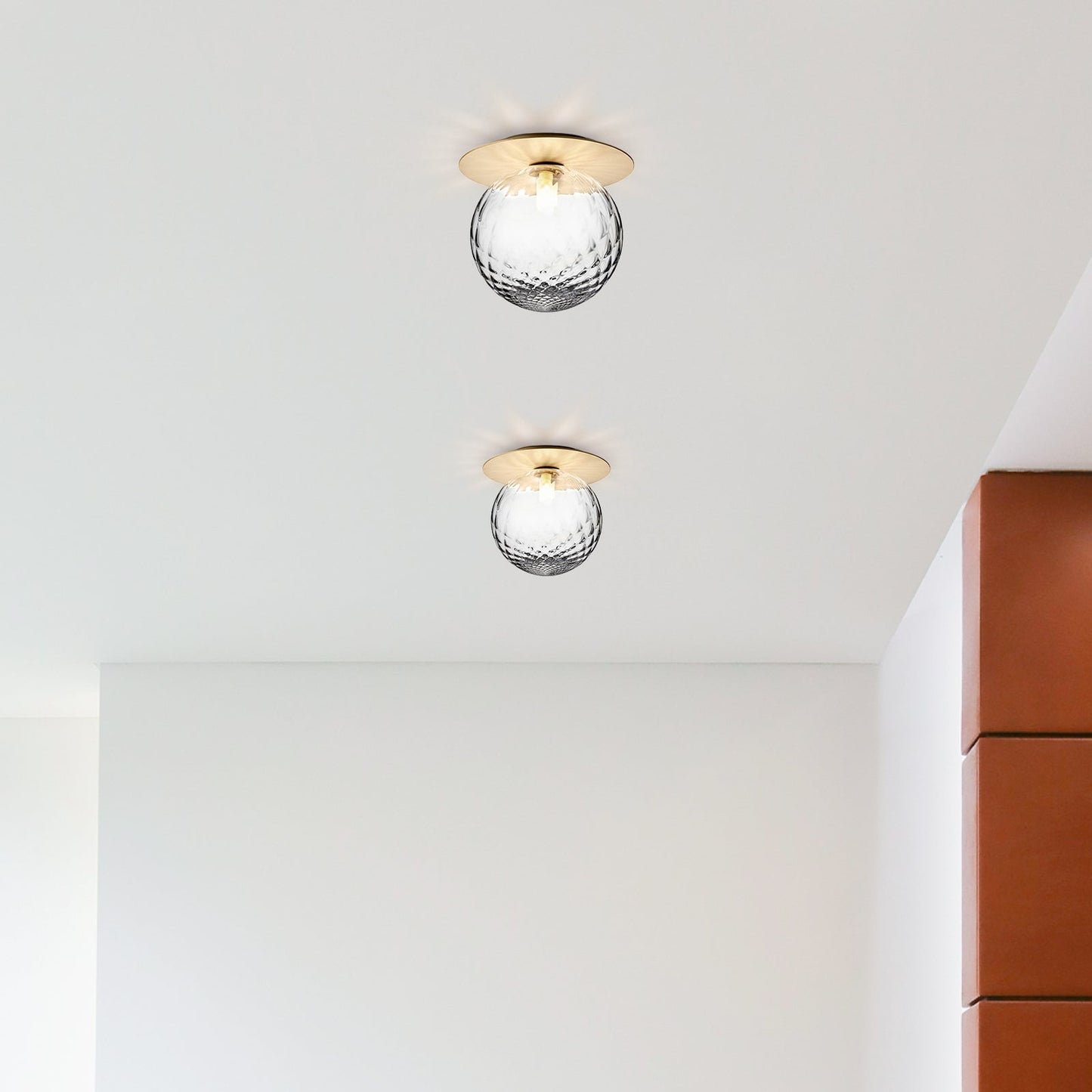 Modern Hallway Glass Ceiling Lights (Set of 3)