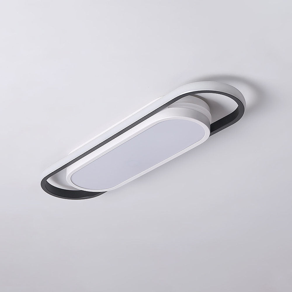 Black Corridor Low-Profile LED Flush Ceiling Light