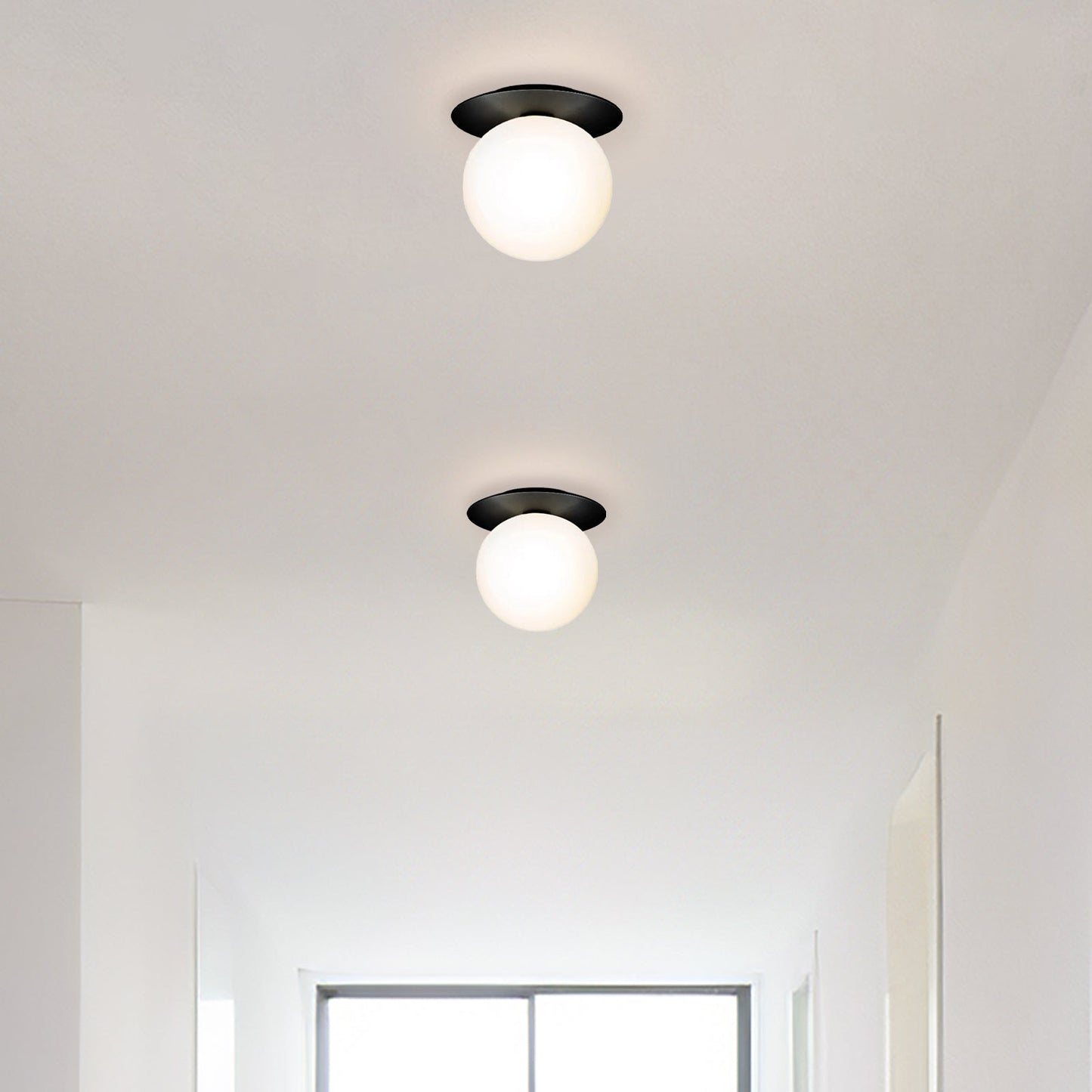 Modern Hallway Glass Ceiling Lights (Set of 3)