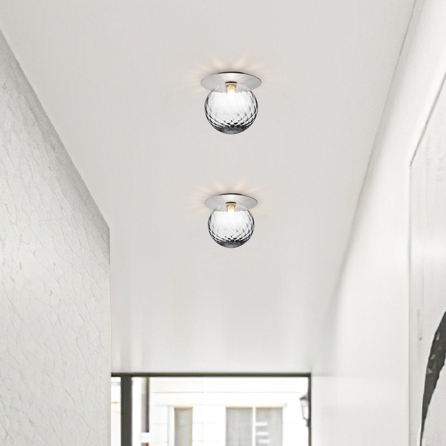 Modern Hallway Glass Ceiling Lights (Set of 3)