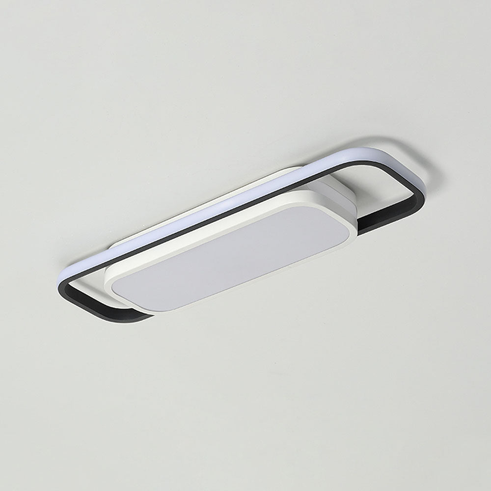Black Corridor Low-Profile LED Flush Ceiling Light