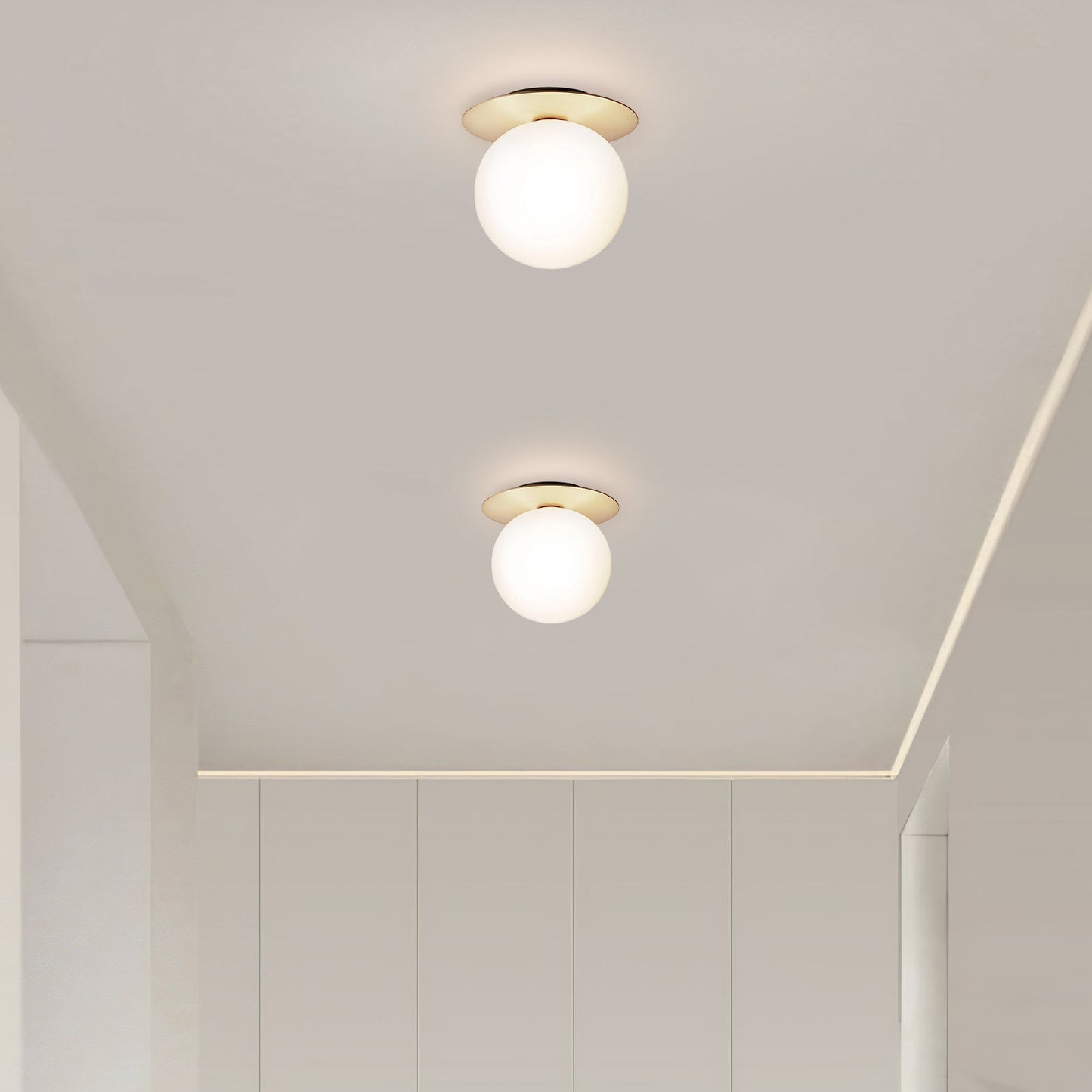 Modern Hallway Glass Ceiling Lights (Set of 3)