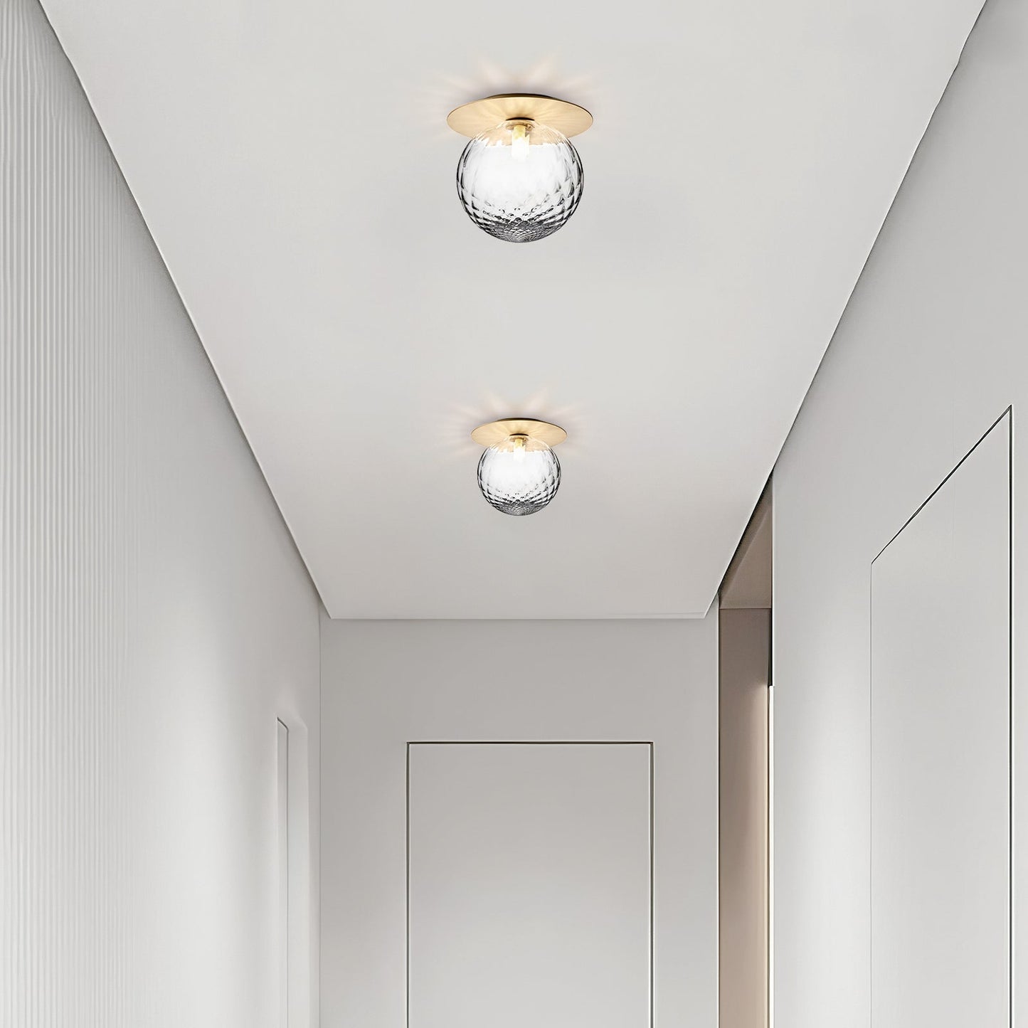 Modern Hallway Glass Ceiling Lights (Set of 3)