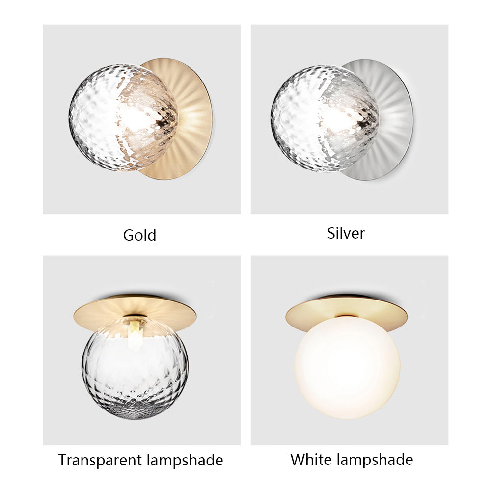 Modern Hallway Glass Ceiling Lights (Set of 3)