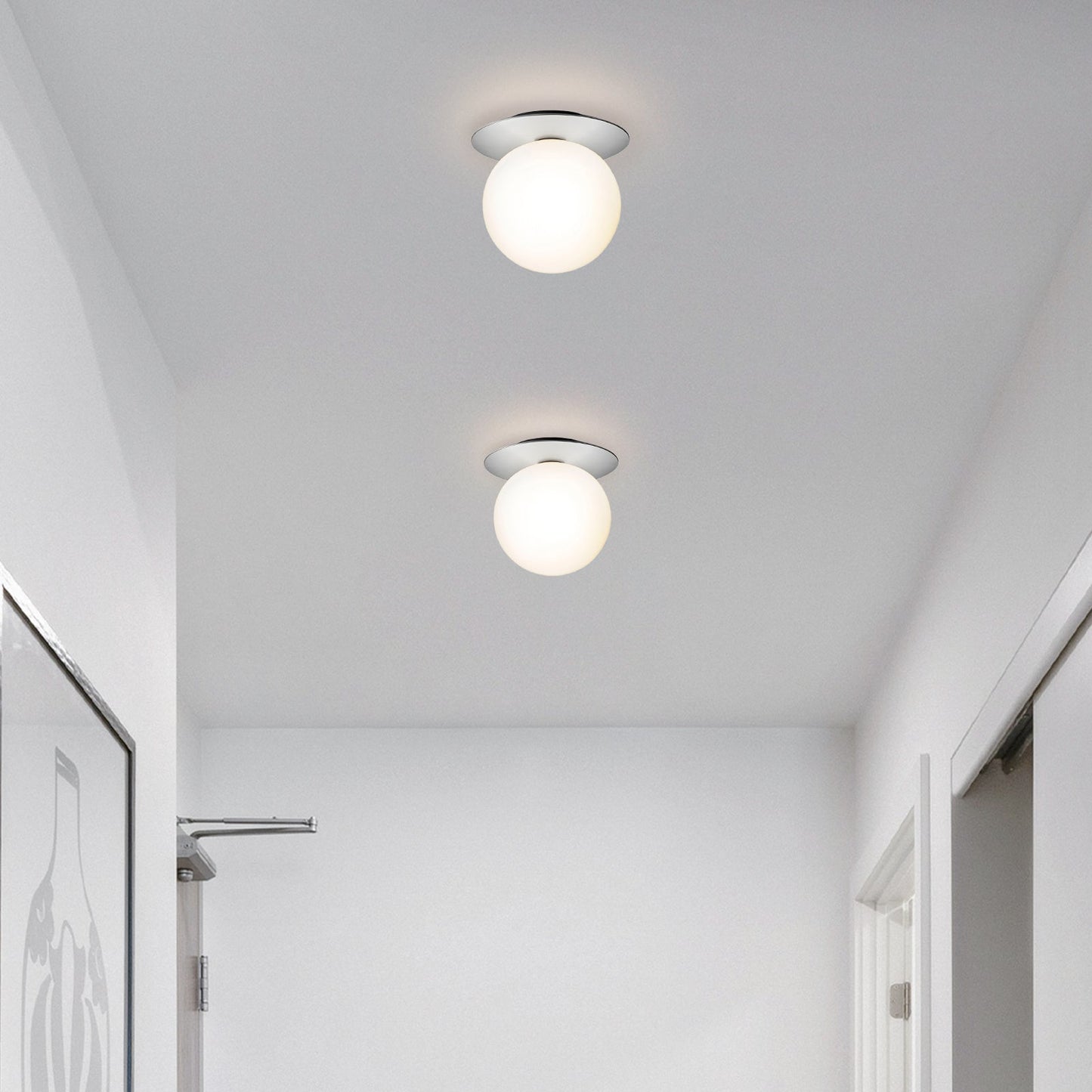 Modern Hallway Glass Ceiling Lights (Set of 3)