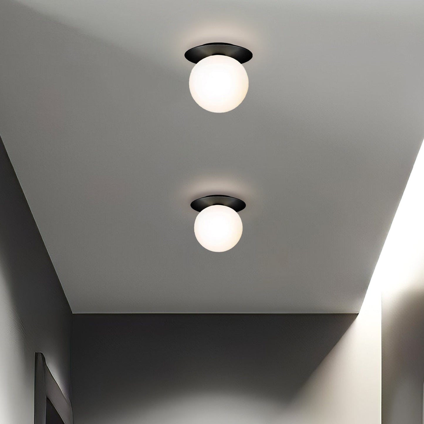 Modern Hallway Glass Ceiling Lights (Set of 3)