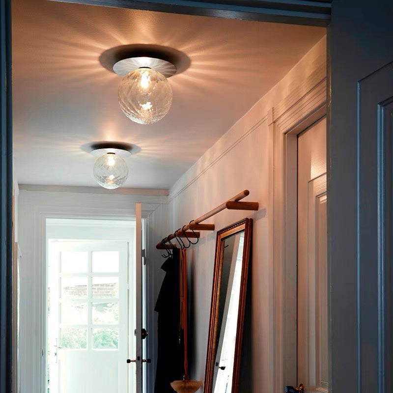 Modern Hallway Glass Ceiling Lights (Set of 3)