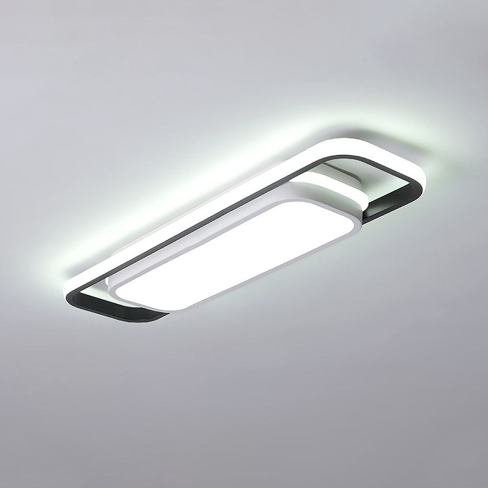 Black Corridor Low-Profile LED Flush Ceiling Light
