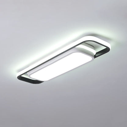 Black Corridor Low-Profile LED Flush Ceiling Light