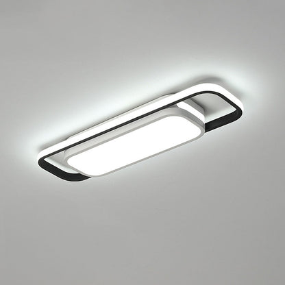 Black Corridor Low-Profile LED Flush Ceiling Light