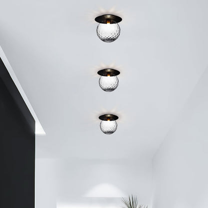 Modern Hallway Glass Ceiling Lights (Set of 3)